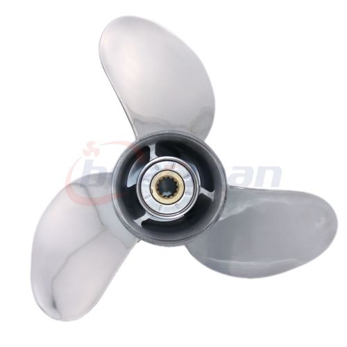 Outboard propeller 13 7/8x17 for yamaha 50-115hp stainless prop + hardware kits