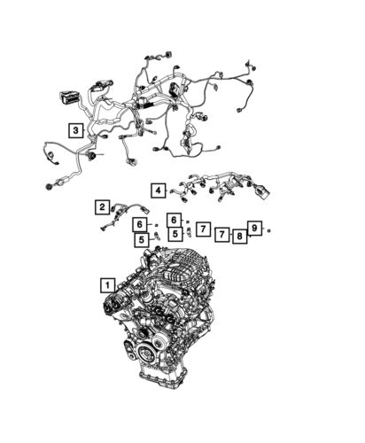 Genuine mopar engine wiring 68428606ac