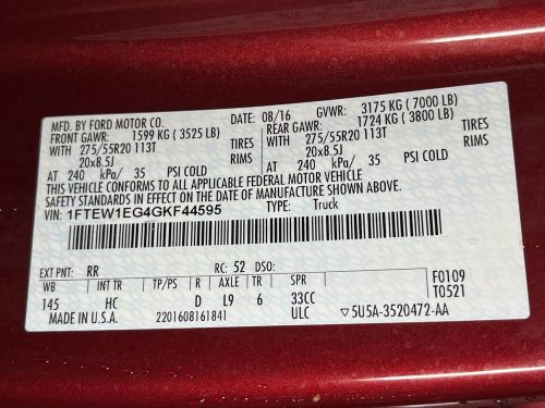 Used trailer brake control module fits: 2016  ford f150 pickup towing contro