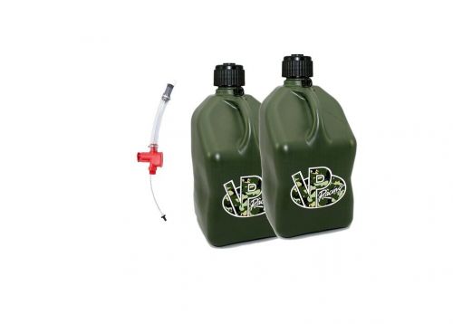 Vp racing 2 pack camo square 5 gallon fuel jug with trigger hose