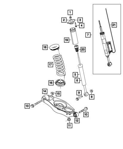 Genuine mopar rear coil spring right 68421909aa