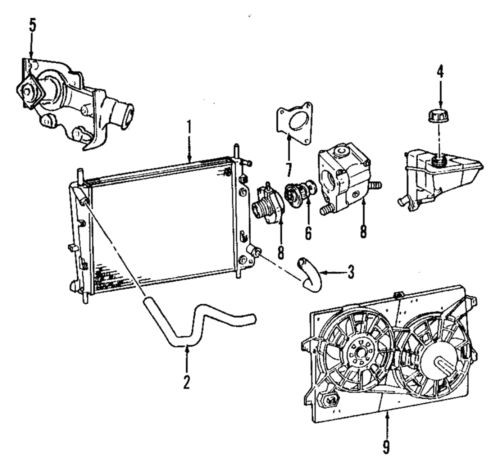 Genuine ford water pump assembly f5rz-8501-b
