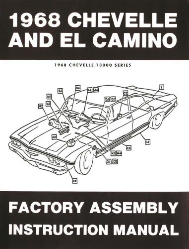 Jegs 91314 factory assembly instruction manual 1968 chevy chevelle and el camino