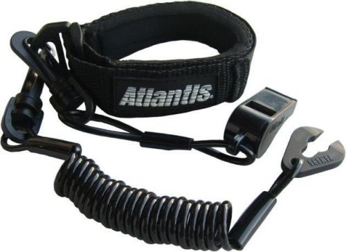 Atlantis pro floating lanyard with whistle black #a8130pfw yamaha