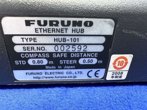 Furuno hub-101 ethernet network hub switchfor navnet 3d &amp; tzt systems