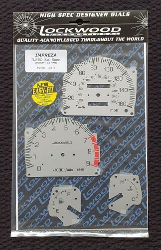 Lockwood subaru impreza silver 160 mph speedo dials (1993-2001)