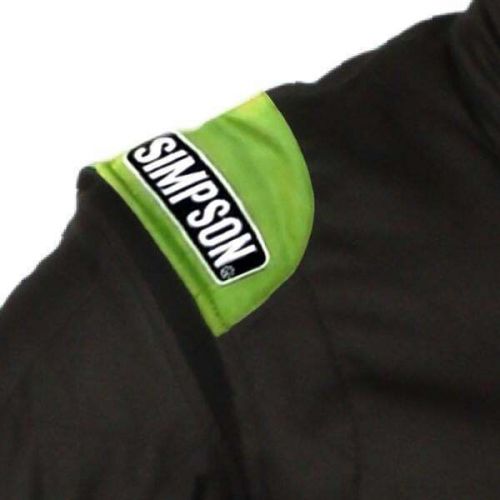 Simpson racing rn02221 renegade racing suit adult medium black/lime each