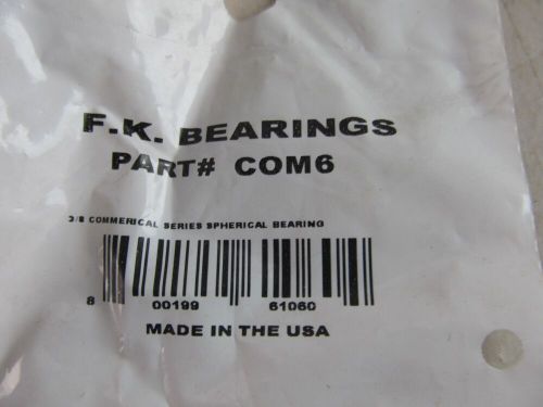 Fk bearing com6 precision narrow series spherical bearing 0.3750 x 0.032