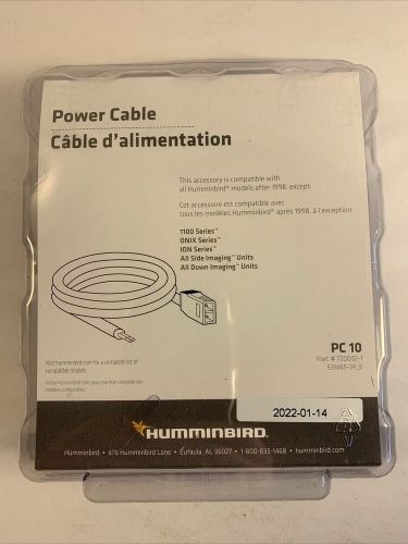 Humminbird 720002-1 power cord pc 10 part # 720002-1 6 foot cable new open box