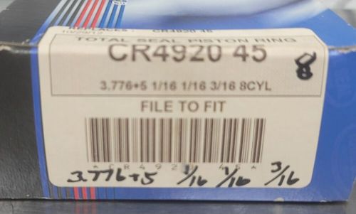 Total seal cr4920 45 race piston rings 3.776 bore 1/16 x 1/16 x 3/16