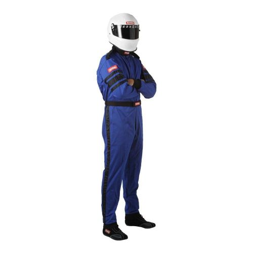 Racequip 110025rqp - 110 series blue l single layer racing suit