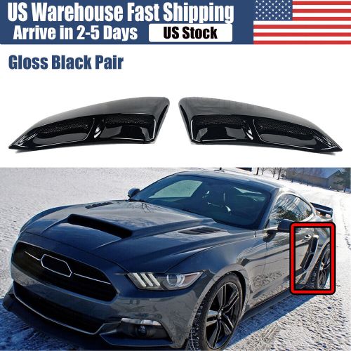 For ford mustang 2015-2023 glossy black rear fender panel side body flare scoops