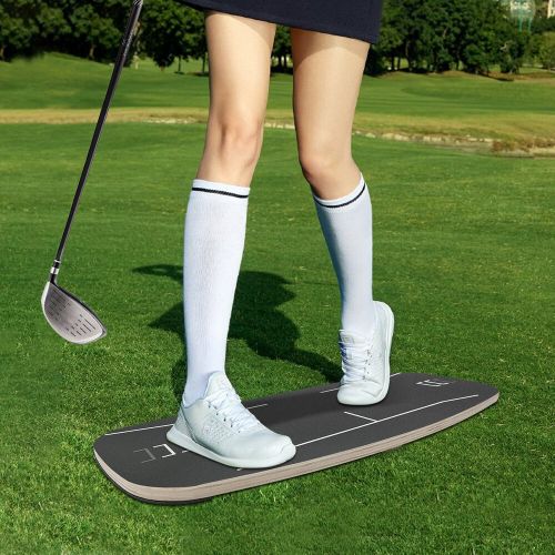 Wood golf pressure plate weight shift balance board training aid-golf swing