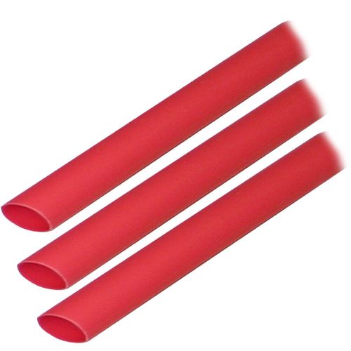 ​ancor adhesive lined heat shrink tubing 3/8&#034; x 3&#034; - 3-pack red - 12-8 awg