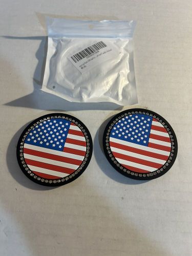 American flag set of 2  car coasters inserts 2.75” bling patriotic