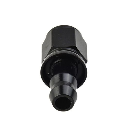 6an an6 female to 3/8” straight push on barb hose adapter swivel-fitting black