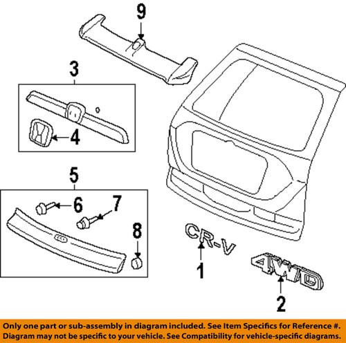 Honda oem 74895sxsa01zb lift gate-lower trim panel