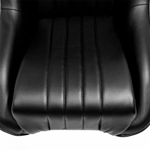 As x1 classic car retro kit sports fixed back bucket seat black pvc inc slides