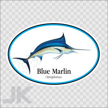 Decals sticker fish salt water marlin sea ocean pacific atlantic 0500 x622z