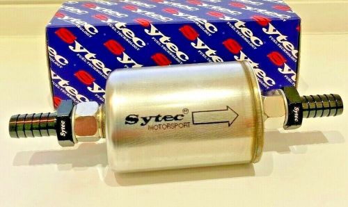 Sytec motorsport fuel filter hi flow pre type with 12mm hose tails ssfm006