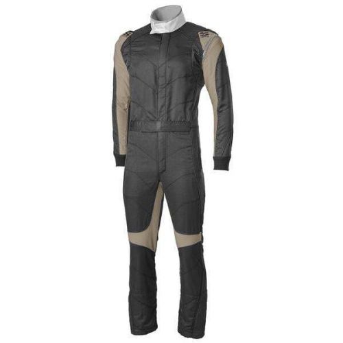 Simpson racing 1306121 six o racing suit adult small black/grey