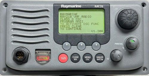 Raymarine ray218 marine vhf radio w/ mic no mmsi #