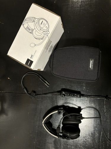 Bose a20 aviation headset with bluetooth &amp; dual plug cable - black