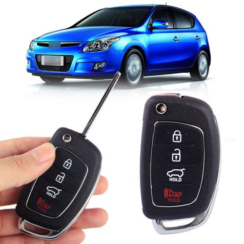 4 button replacement remote flip key case shell for hyundai ix35 santa fe i30 f