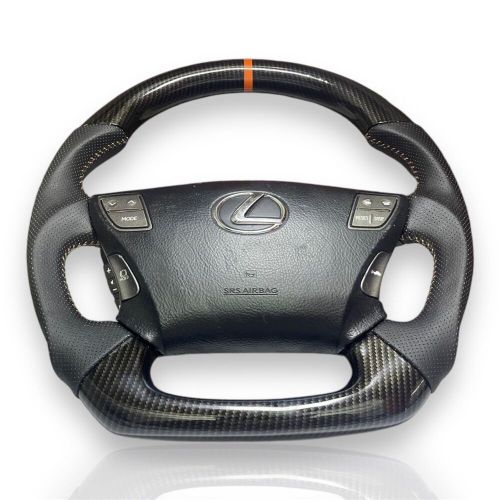 Lexus ls460 2003-2012 bottom flat hydro dip carbon fiber steering wheel