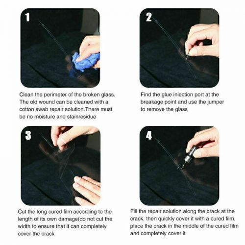 5-pack auto glass nano repair fluid car windshield resin crack tool set kit