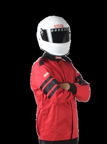 Racequip single layer racing driver fire suit jacket sfi 3.2a/1 2xl red 111017