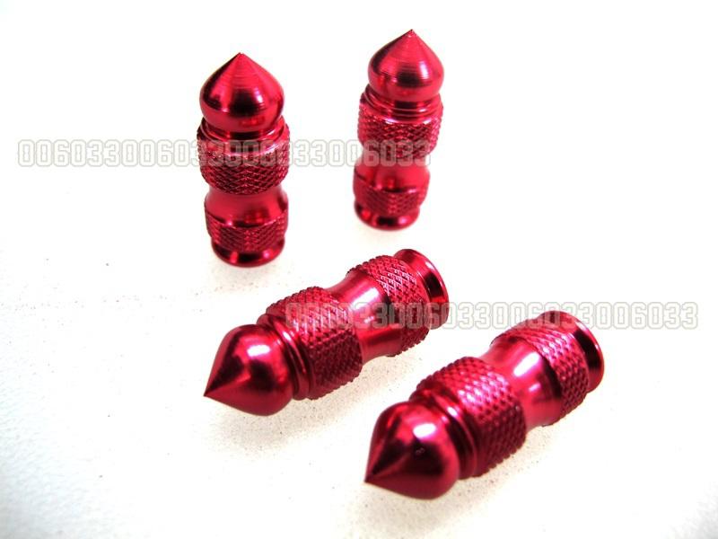 Tyre valve dust cap metal chessman for motor motorbike motorcycle red 011