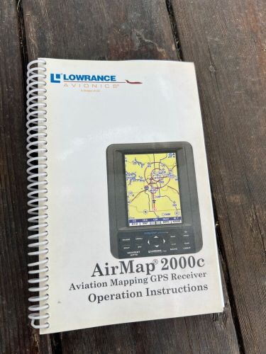Lowrance Avionics AirMap 2000c Aviation Mapping GPS Receiver + Antenna Manual, US $220.00, image 2