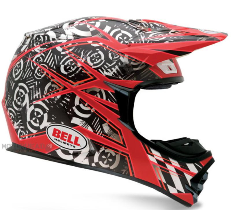 Bell mx-2 vibe red medium mx motocross helmet off road dirtbike atv snell