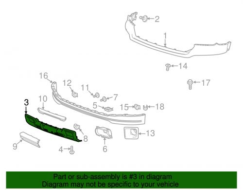 Genuine gm primed front bumper impact bar skid plate 23324216