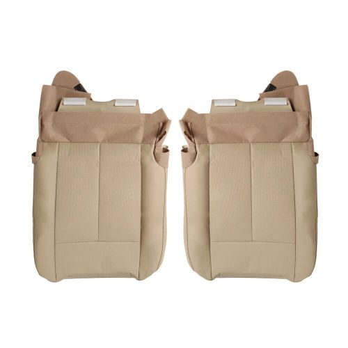 2x for ford expedition driver &amp; passenger leather bottom seat cover tan 07-14