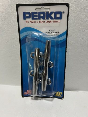 Perko marine 4&#034; cleat pair 1188-dp4-chr