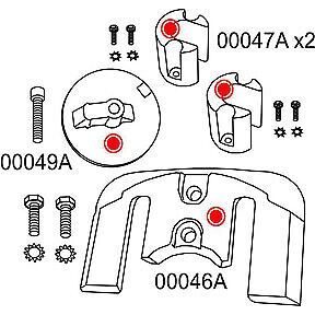 Mercruiser bravo 2 and 3 zinc anode kit includes hardware 97-888761q04