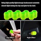 4pcs car luminous tire valve caps fluorescent night glowing wheel tyre hub decor