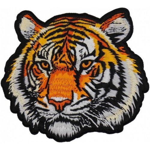 Small peaceful tiger head embroidered patch free shipping inside usa