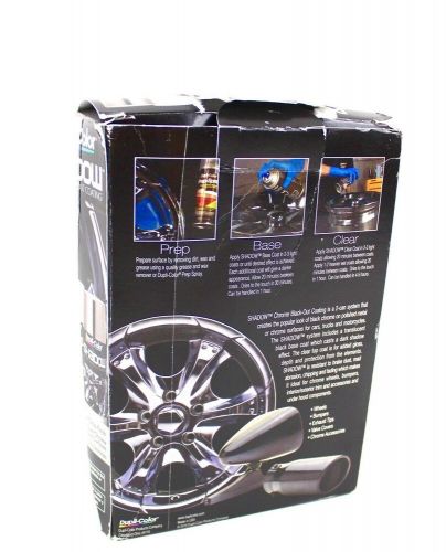 Duplicolor shadow chrome black out coating rims wheels blackout base clear coat