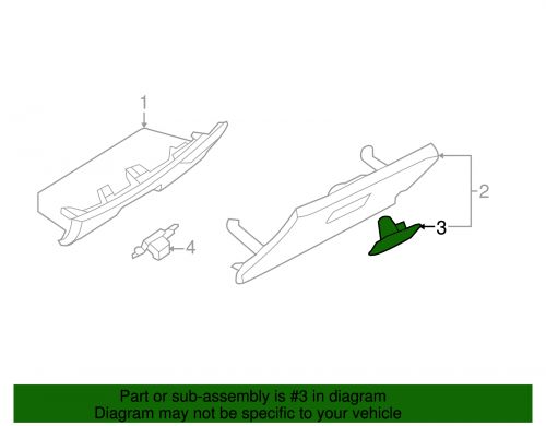 Genuine nissan glove box latch 68630-3ba0b