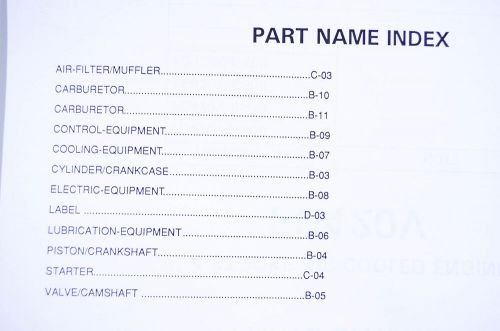 New oem kawasaki 99910-a191 parts catalog fc420v nos