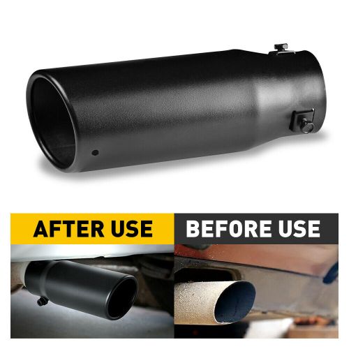 Car muffler exhaust tip 2.5inch inlet 3 inch outlet 8.4&#034; overall black tailpipe