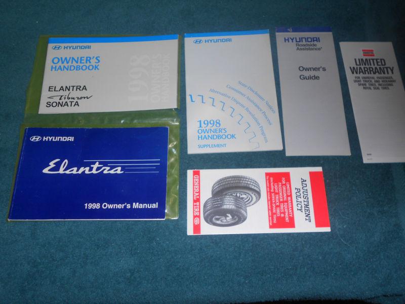 1998 hyundai elantra owner's manual set / original guide book set