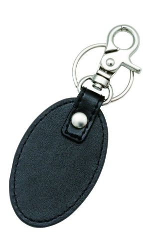 Honda leather oval key chain nickel zinc alloy black 0sytn-w9g-kf 1 piece