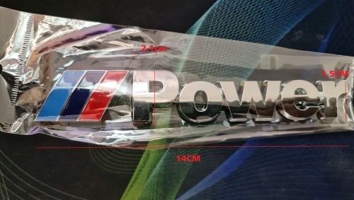 M- power stylish mini 3d chrome sticker emblem badge logo