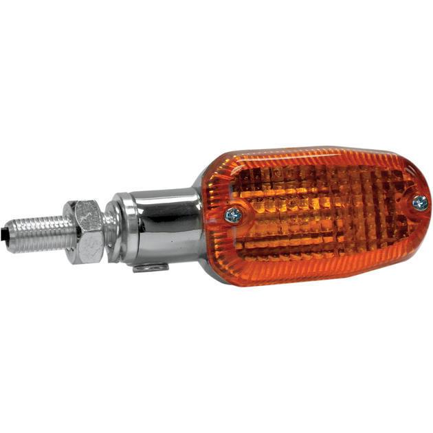 K&s oblong marker light set dual filament 10mm chrome amber