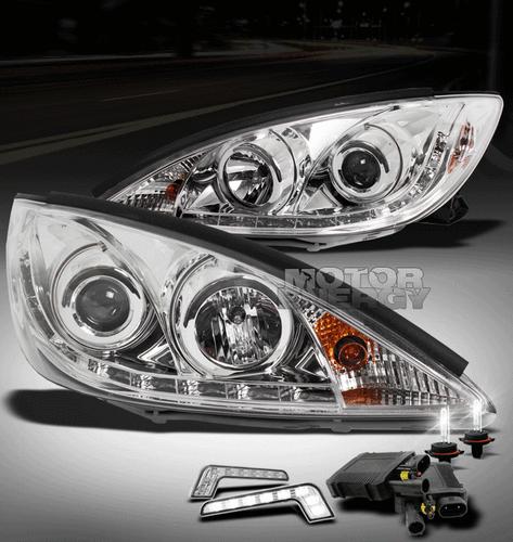 2002-2006 toyota camry led projector head light+drl kit+6000k hid 2003 2004 2005