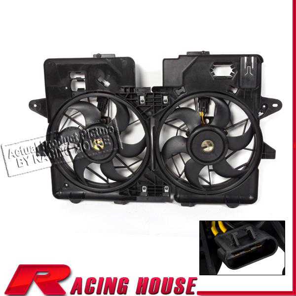 05-07 ford escape sport v6 a/c condenser radiator cooling fan dual motor shroud